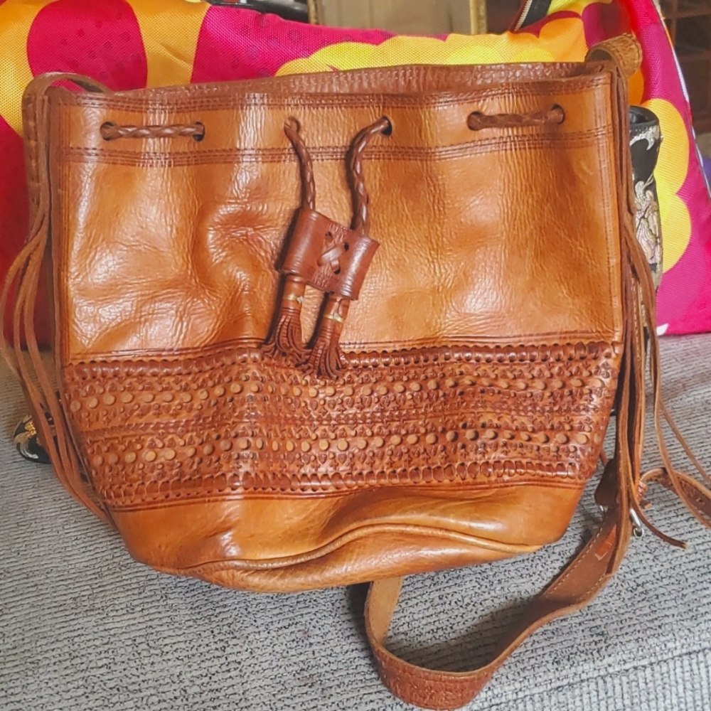 Four Winds Moroccan leather satchel purse